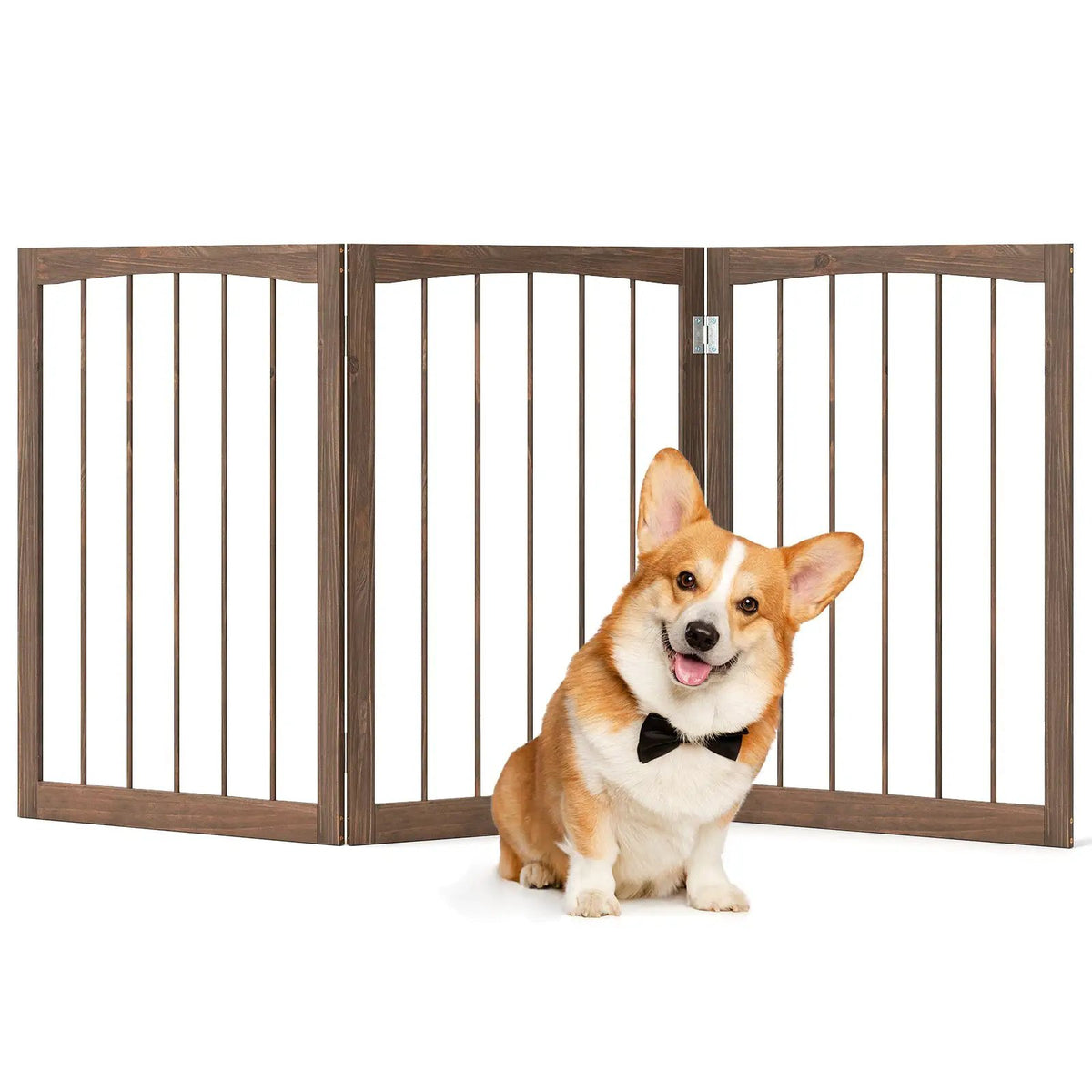 30 Inch Tall Wooden Pet Fence for Cats Small and Medium Dogs by DirectDeals
