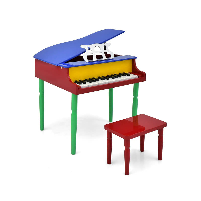 30-Key Wood Toy Kids Grand Piano with Bench by DirectDeals