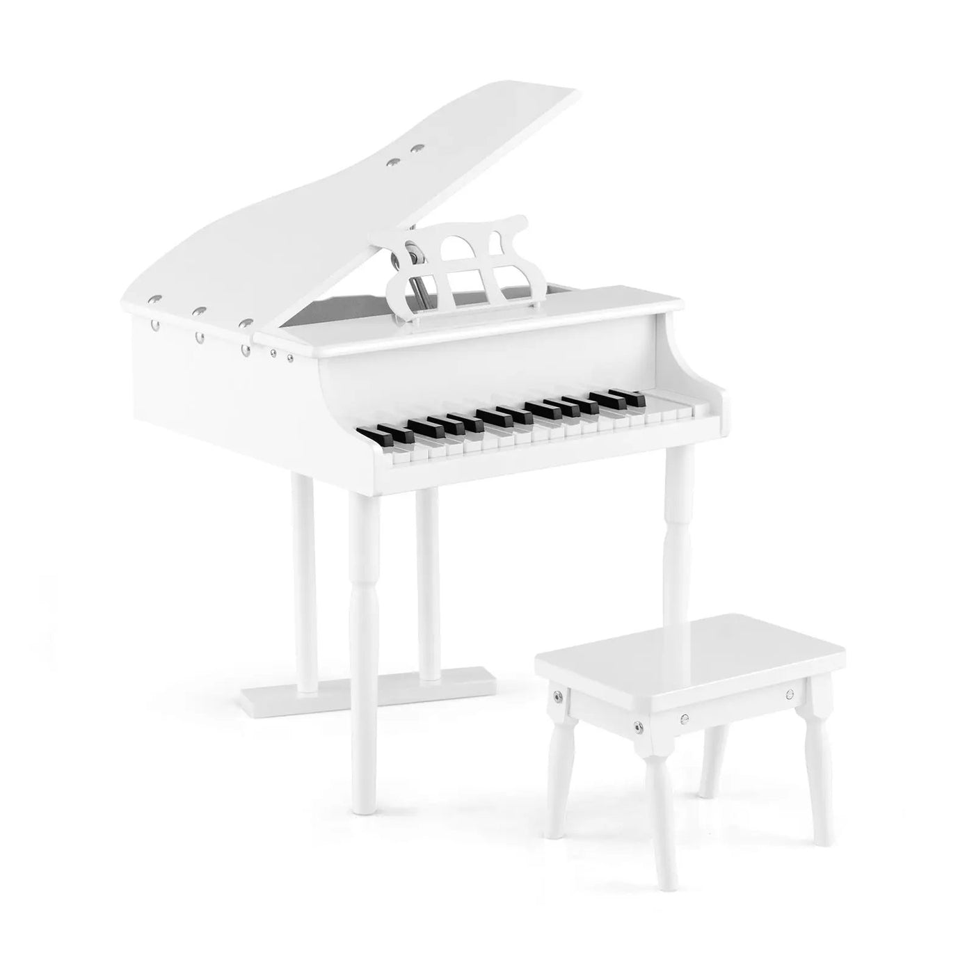 30-Key Kids Piano Keyboard Toy with Bench Piano Lid and Music Rack by DirectDeals