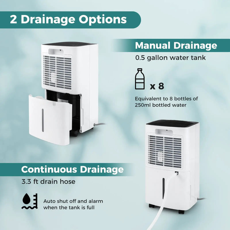 30 Pints 1500 Sq. ft Portable Dehumidifier For Medium To Large Spaces by DirectDeals