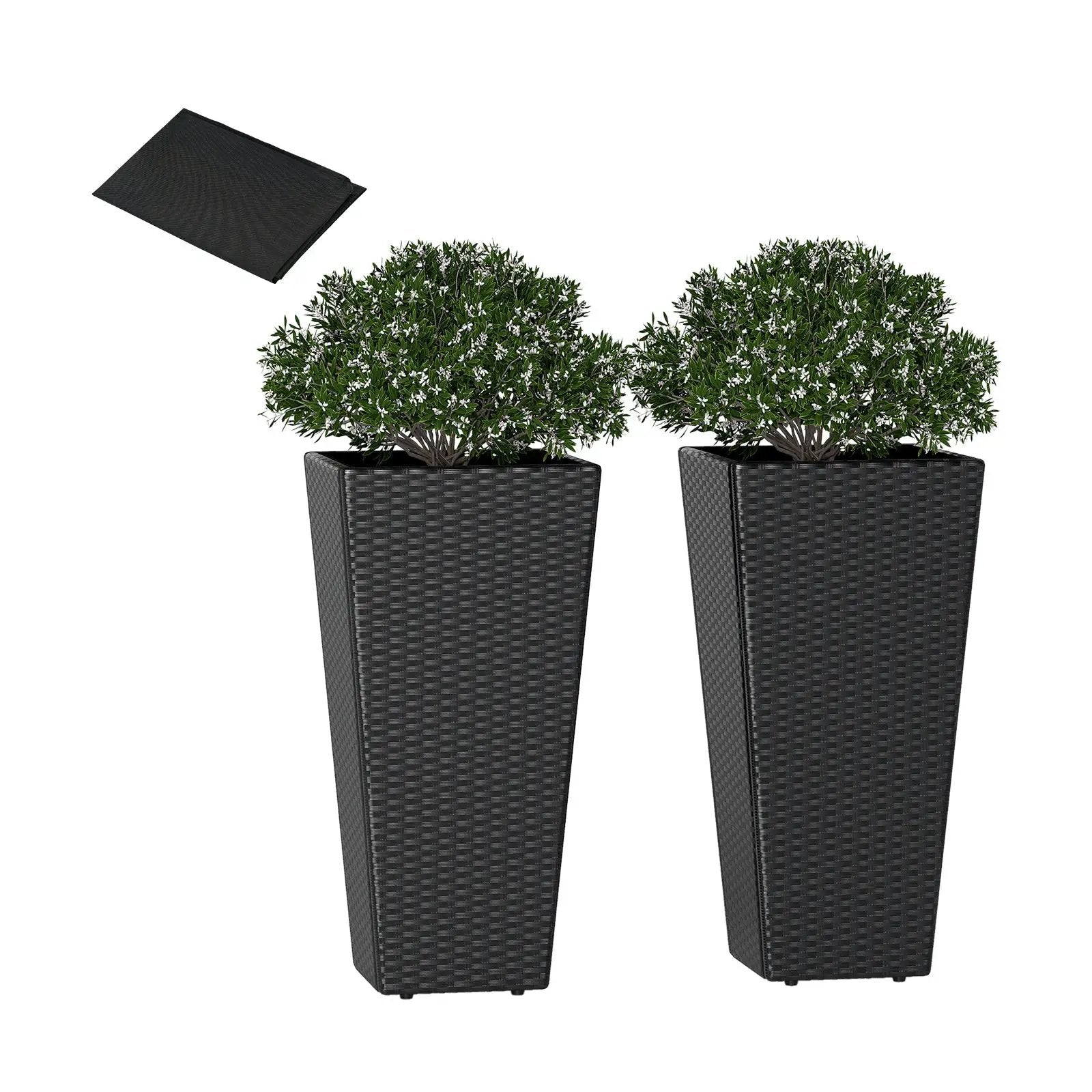 Set of 2 30 Inch Tall Flower Pot with Open-ended Base by DirectDeals