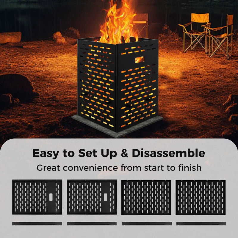 30 Inches Ultra Thick Burn Barrel with Venting Patterns and 4 Cross Braces by DirectDeals