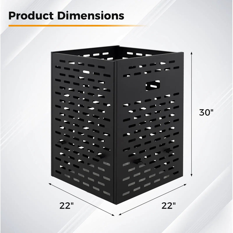 30 Inches Ultra Thick Burn Barrel with Venting Patterns and 4 Cross Braces by DirectDeals