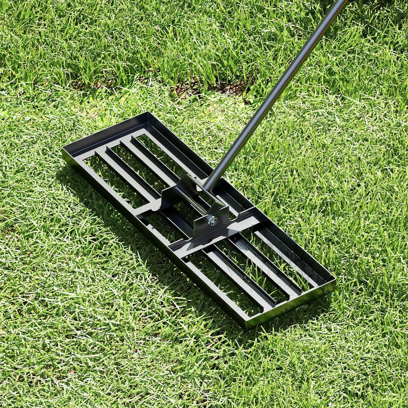 30 x 10 Inch Lawn Leveling Rake with Ergonomic Handle by DirectDeals