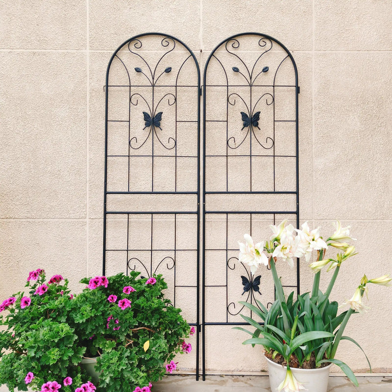 2 Pack Metal Garden Trellis 71" x 19.7" Rustproof Outdoor Support by HouseOfZazla
