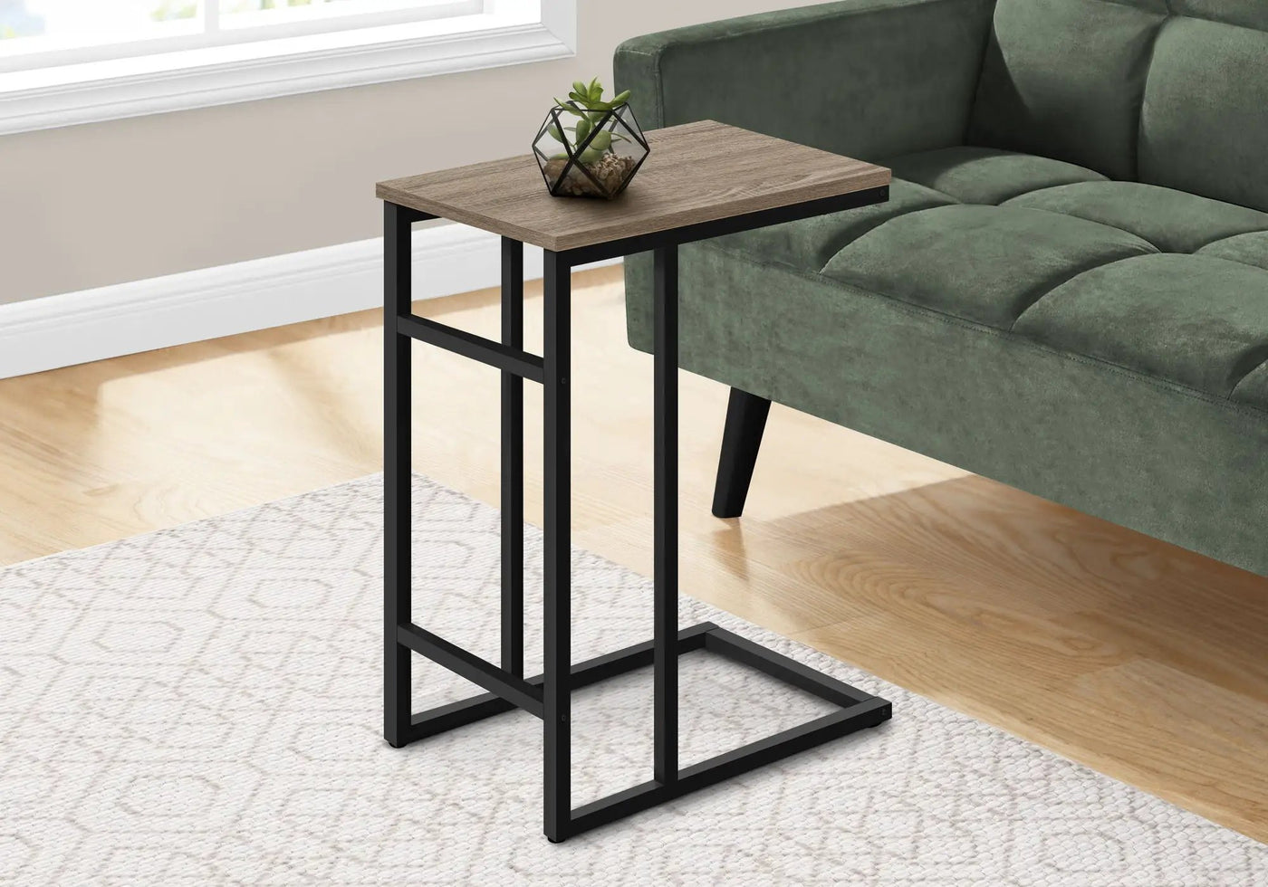 Accent Table, C-Shaped, Contemporary & Modern, Versatile Use by HouseOfZazla