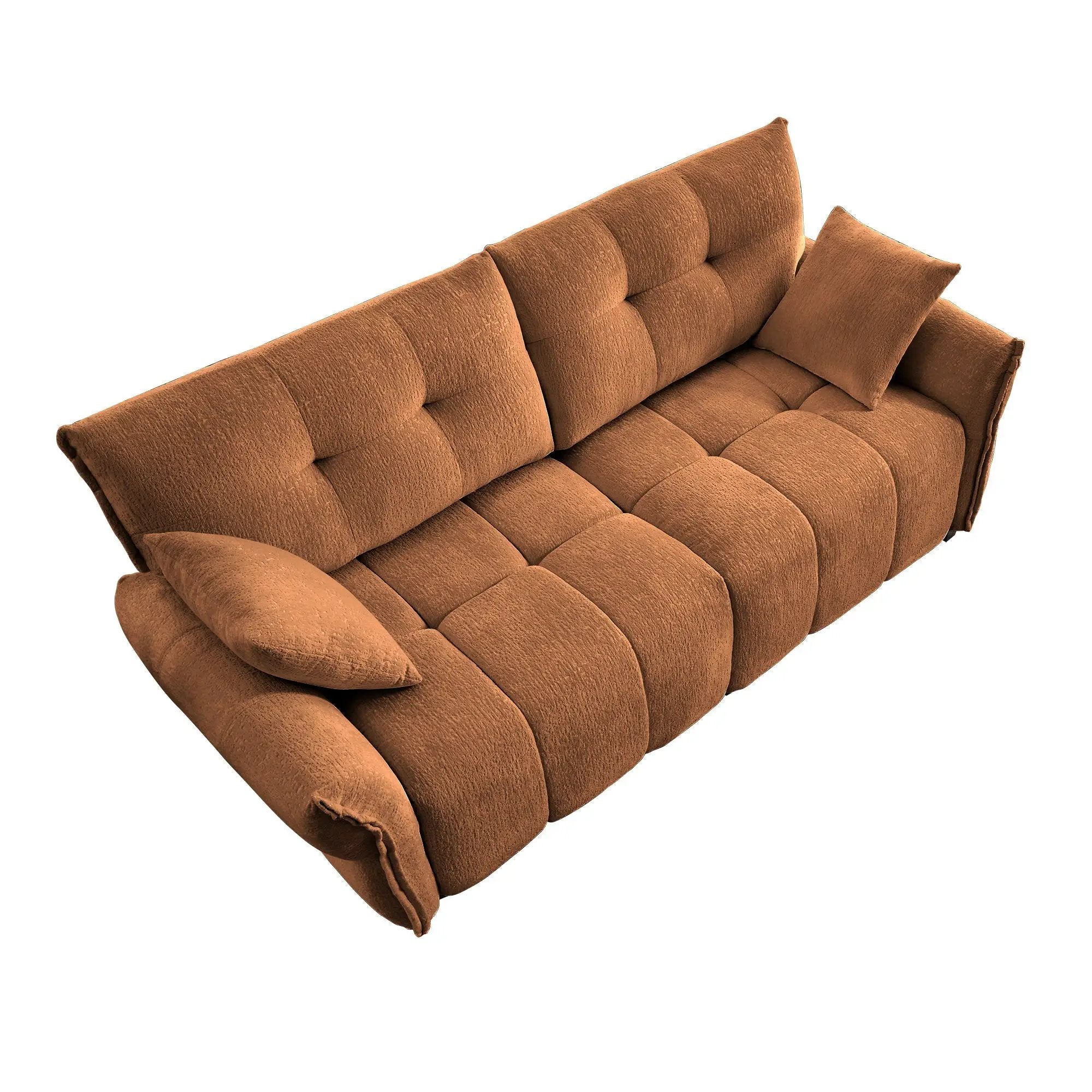 Modern Sofa & Pillows, Textured Cover, High Rebound Cushions by Unique Piece Furniture