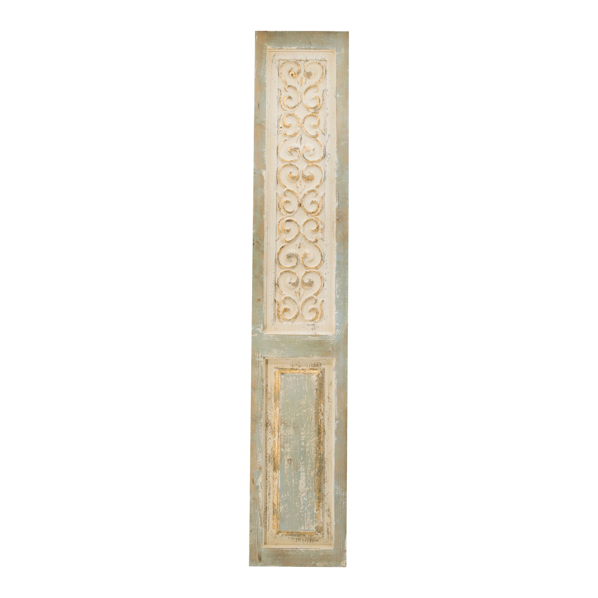 Large Wooden Rectangle Hanging Panel Decorative Wall Sculpture, Carved Wall Art - Beige by HouseOfZazla