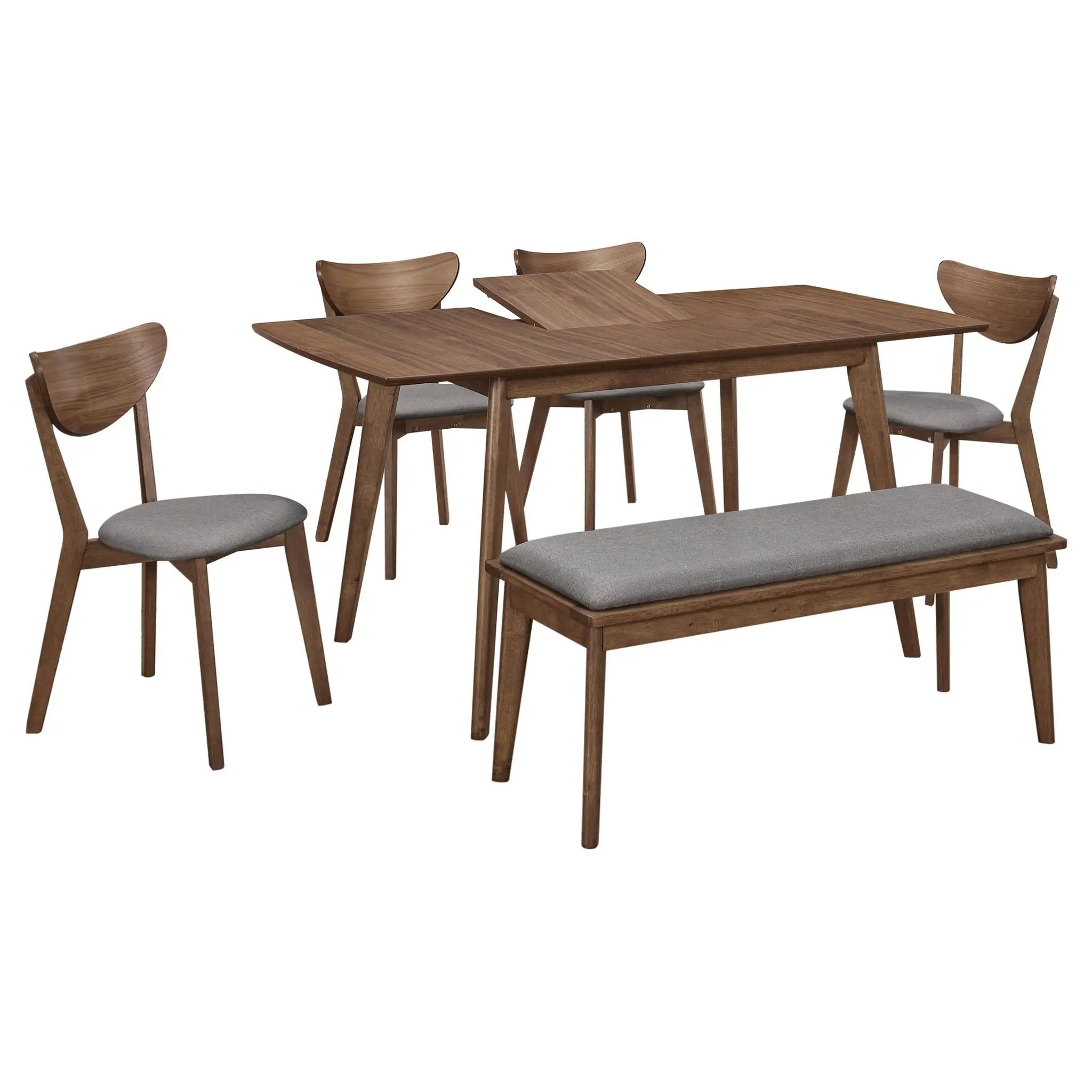 Alfredo 6-piece Butterfly Leaf Dining Set Natural Walnut by Unique Piece Furniture