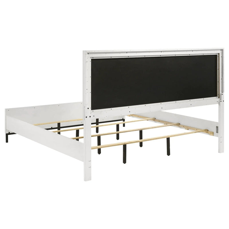 Sonora California King Upholstered Panel Bed White by Unique Piece Furniture