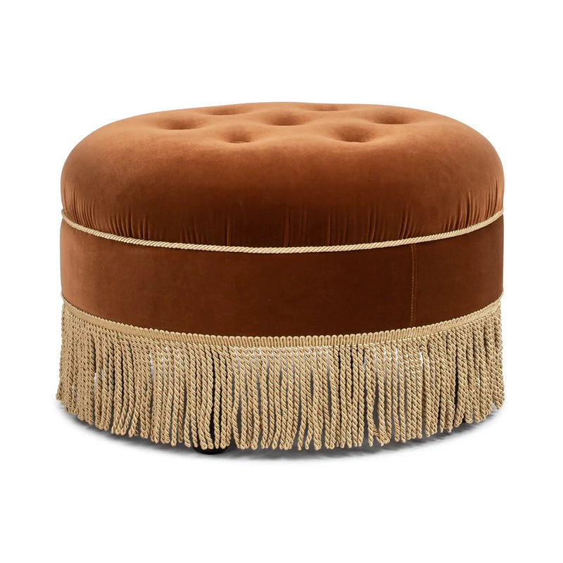 Yolanda 24" Round Upholstered Accent Ottoman by HouseOfZazla