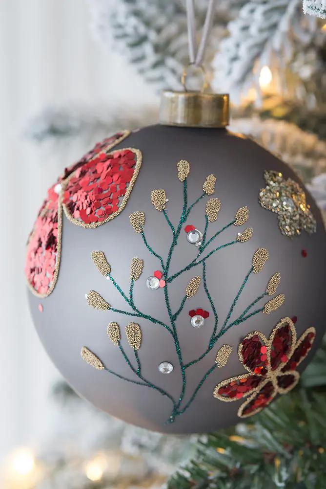 Glass Decorative Hanging Ball Christmas Tree Ornaments For Holiday Party Decorations by HouseOfZazla