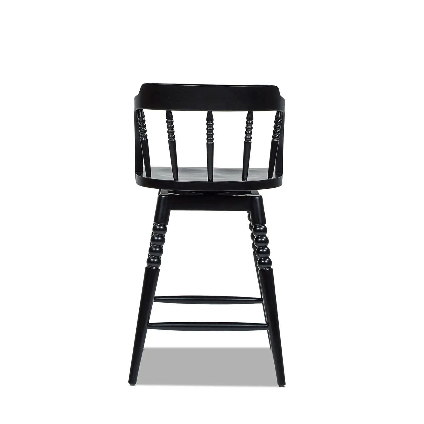 Breda - Turned Bubble Spindle Low Back Counter Stool - Black by Unique Piece Furniture