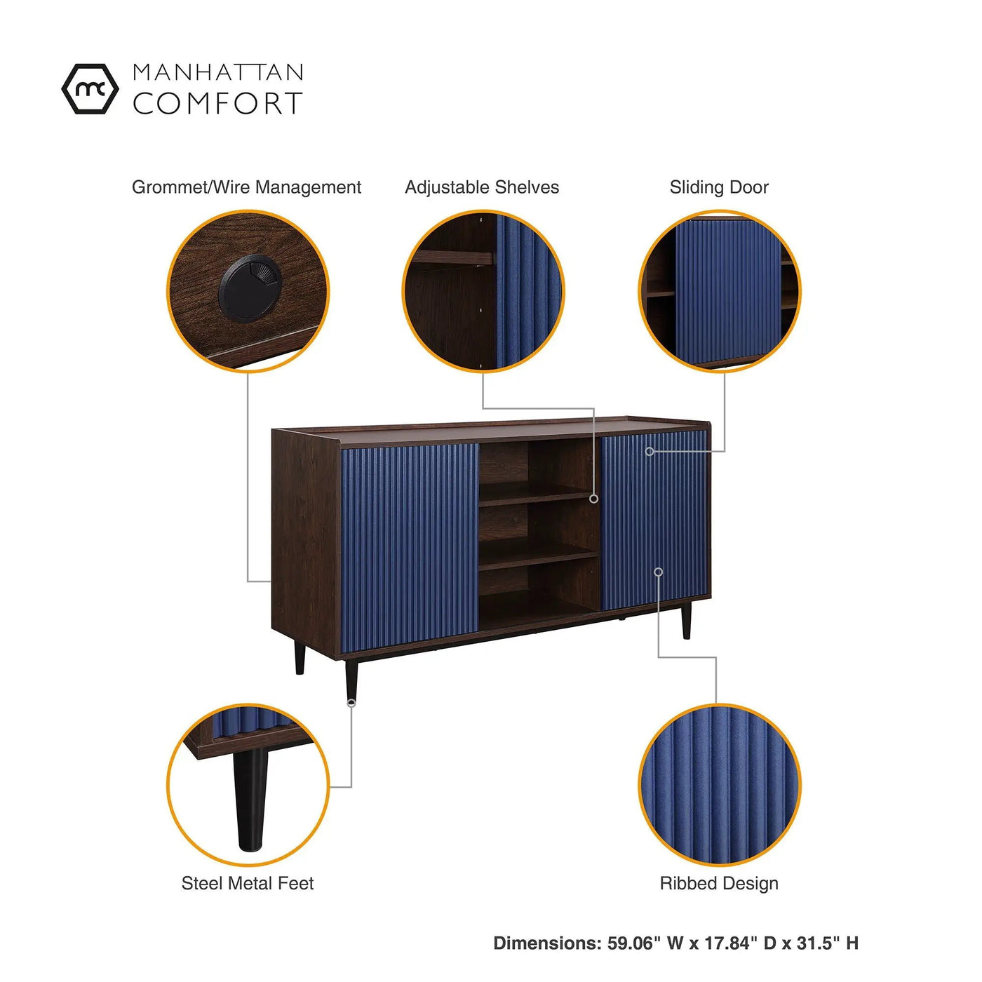 Duane - Fluted Sideboard by HouseOfZazla