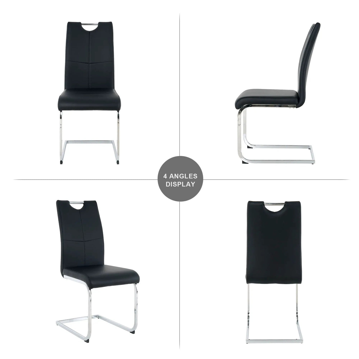Modern Dining Chairs With Padded Seat And Metal Legs by HouseOfZazla