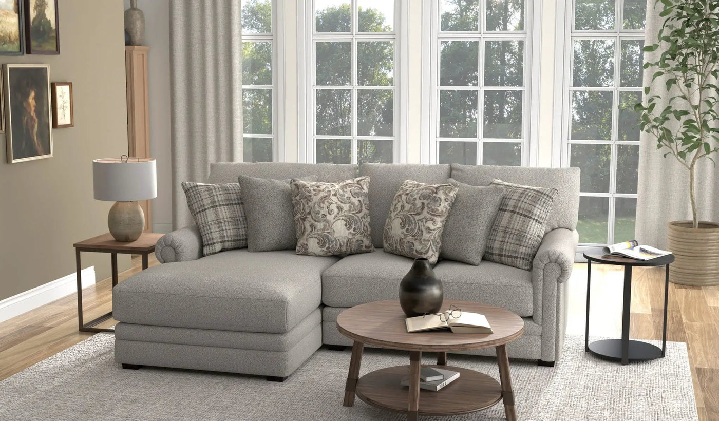 Livingston - Sectional With Comfort Coil Seating And Accent Pillows Included by Unique Piece Furniture