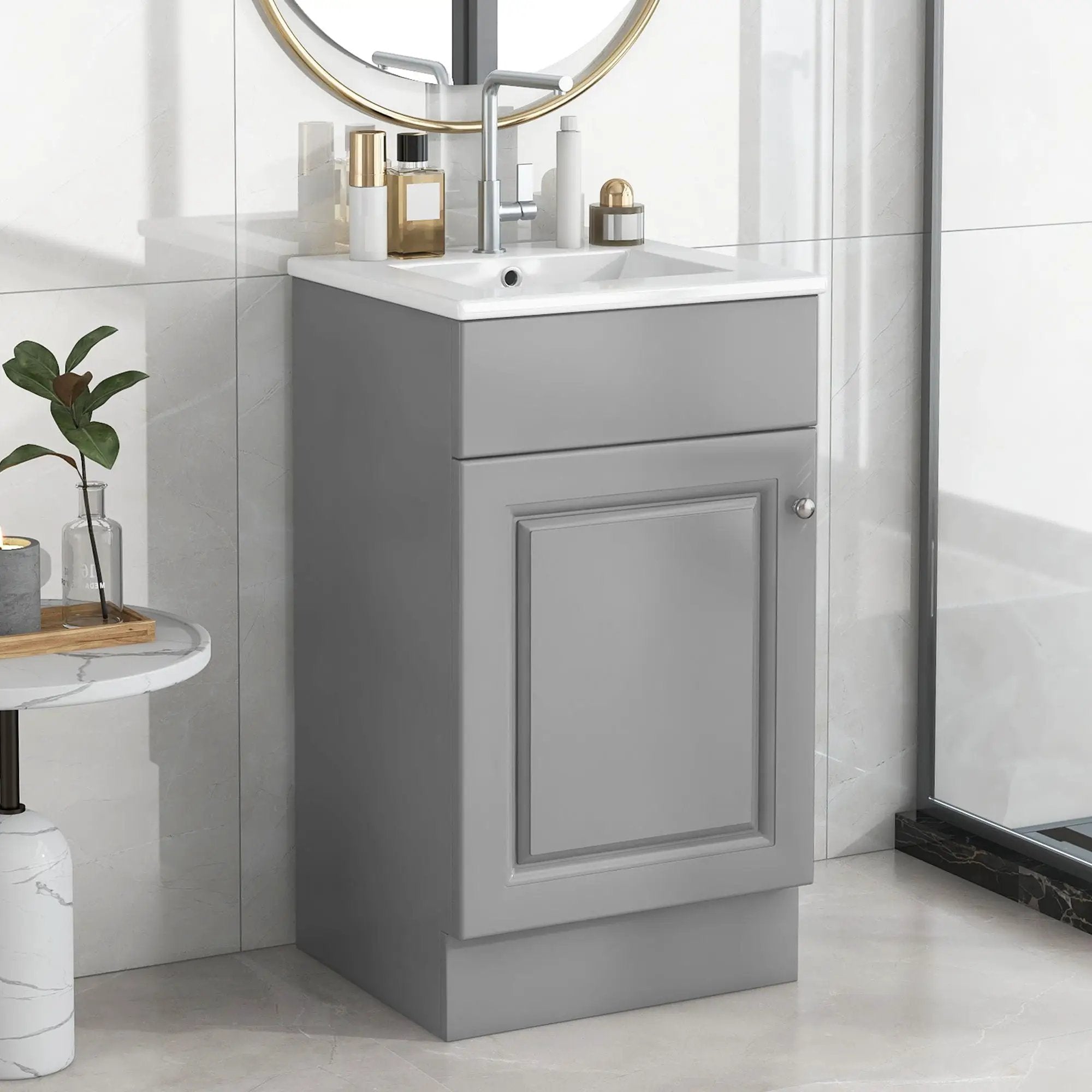 Bathroom Vanity With Sink, Cabinet With Adjustable Shelf