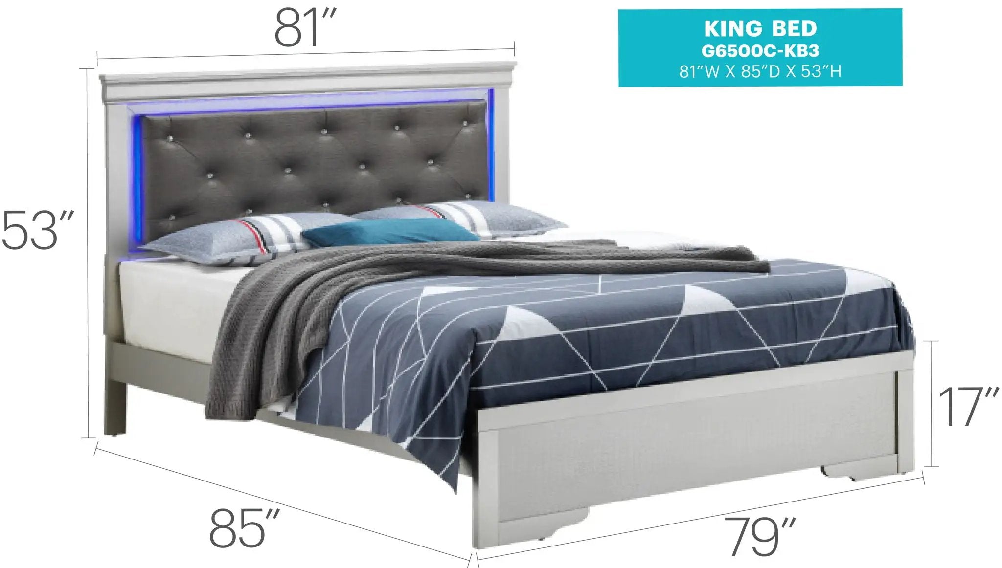 LED Elegant Bed by Unique Piece Furniture