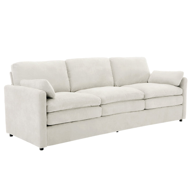Cozy Upholstered 3-Seater Sofa with Plush Double Cushion and Ergonomic Design by BLAKHOM