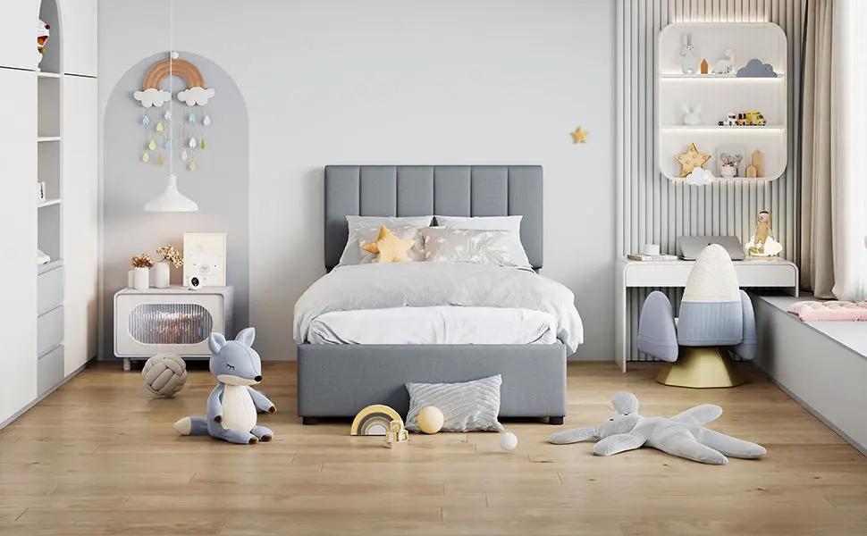 Upholstered Platform Bed With A Hydraulic Storage System by HouseOfZazla