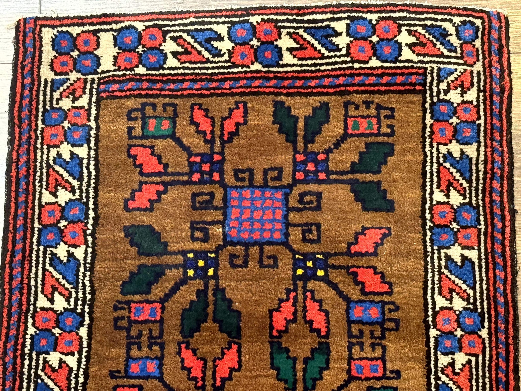 Small Persian Baluchi Rug, Tribal Rug, Brown, Multicolor by Jewel Rugs