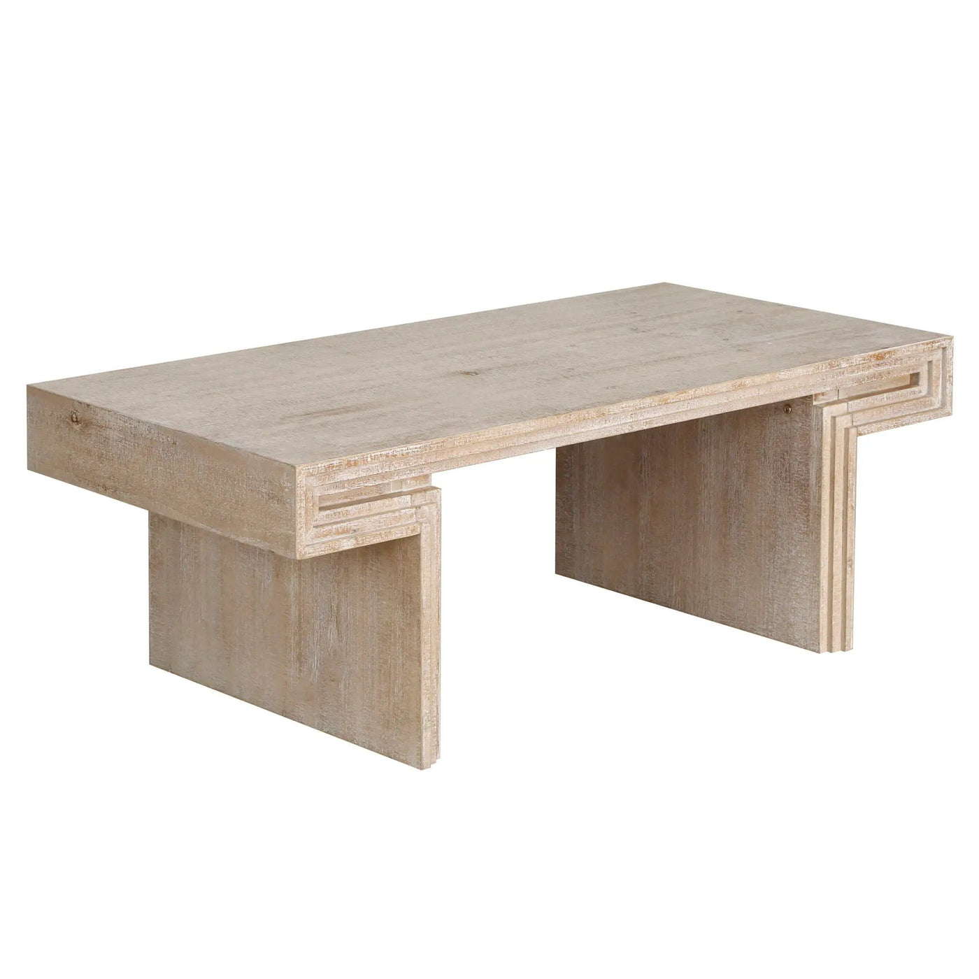 American Vintage Industrial Coffee Table, Double Tier Design by HouseOfZazla