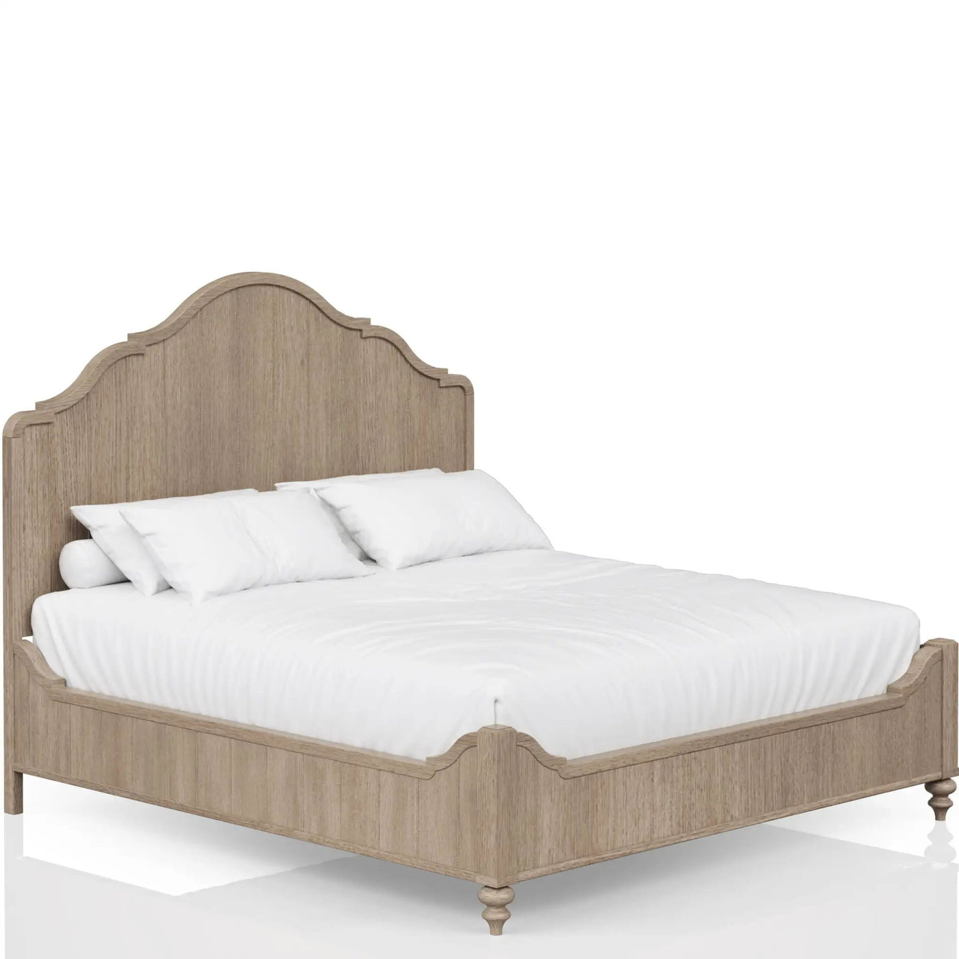 Panel Bedroom Set With 3 Drawer Nightstand, Casual Dresser, Cane Mirror, 3 Drawer Cane Front Chest And Bench by HouseOfZazla