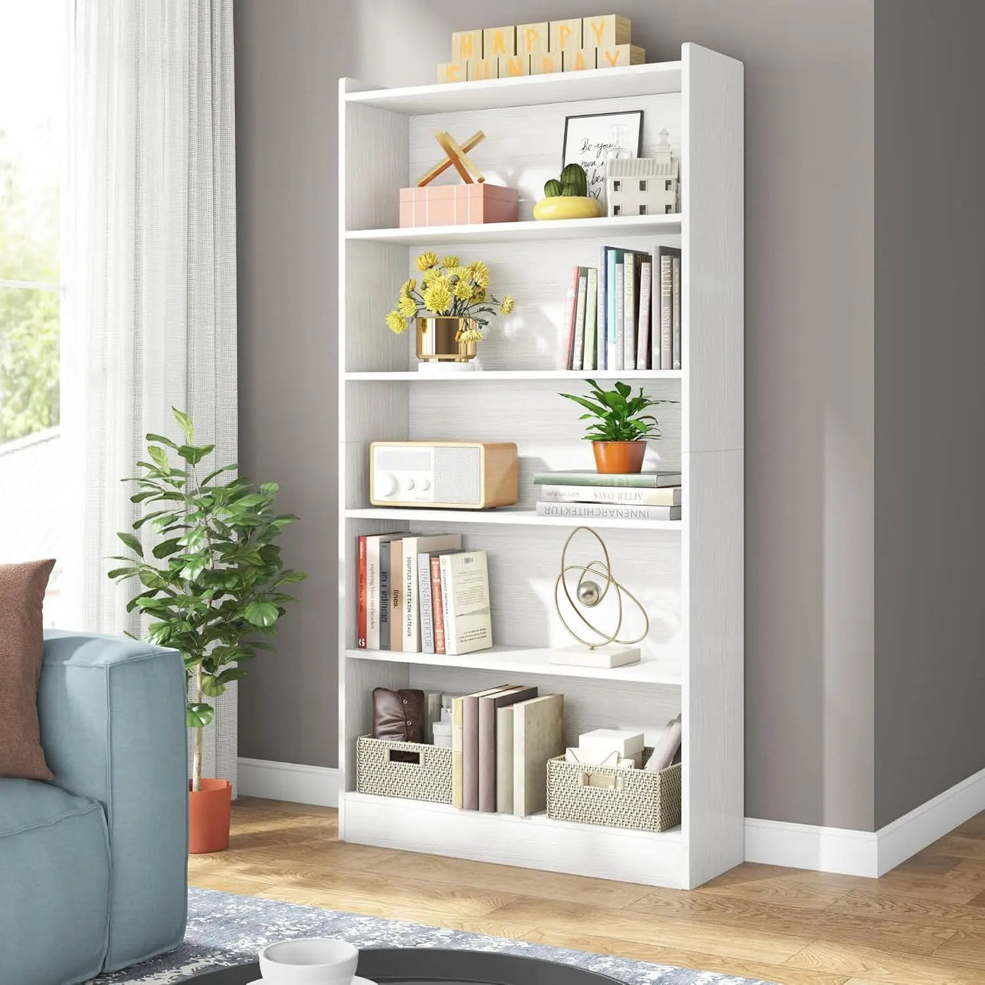 Library Bookshelf With Storage For Living Room by HouseOfZazla