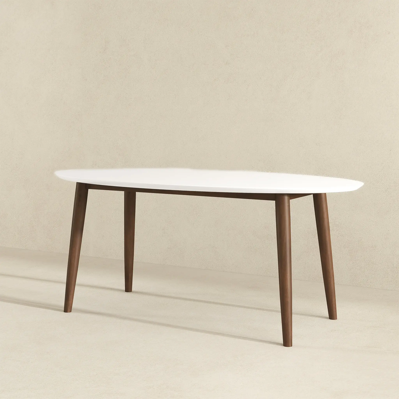 Ada Mid Century Modern Style Solid Wood Dining Table by HouseOfZazla