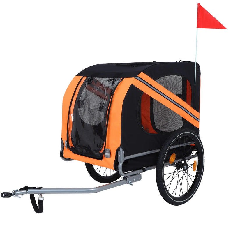 Large Folding Bike Trailer for Dogs – 66Lb Capacity All-Terrain Pet Carrier by HouseOfZazla