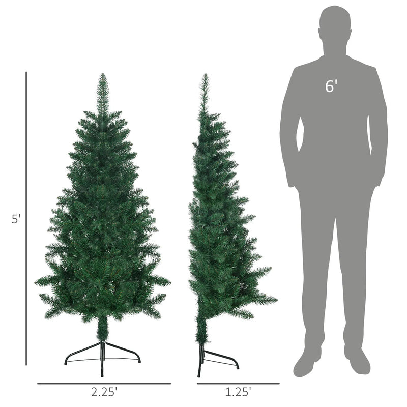 Artificial Half Christmas Trees with Auto Open Steel Base by HouseOfZazla