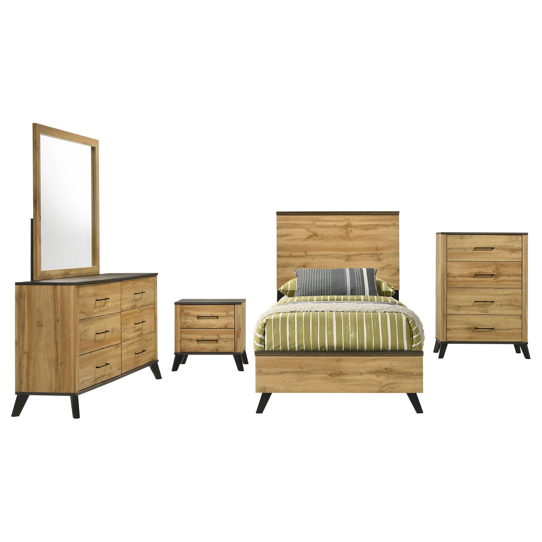 Kaywood 5-piece Twin Bedroom Set Natural Pine by Unique Piece Furniture