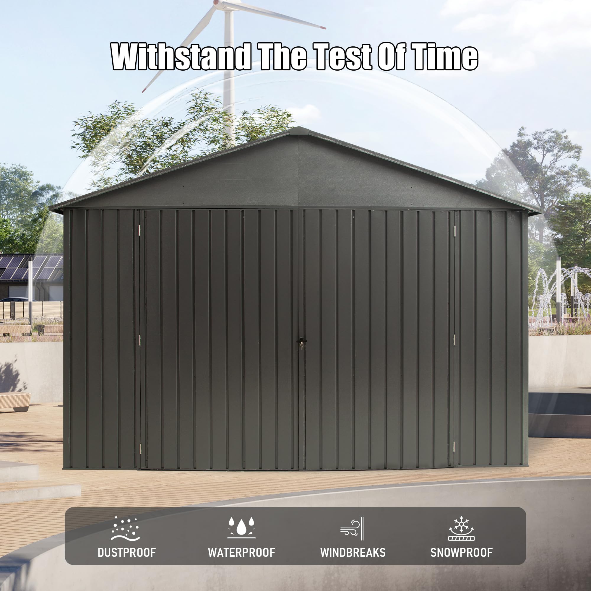 12x20ft Outdoor Metal Garage Shed by HouseOfZazla
