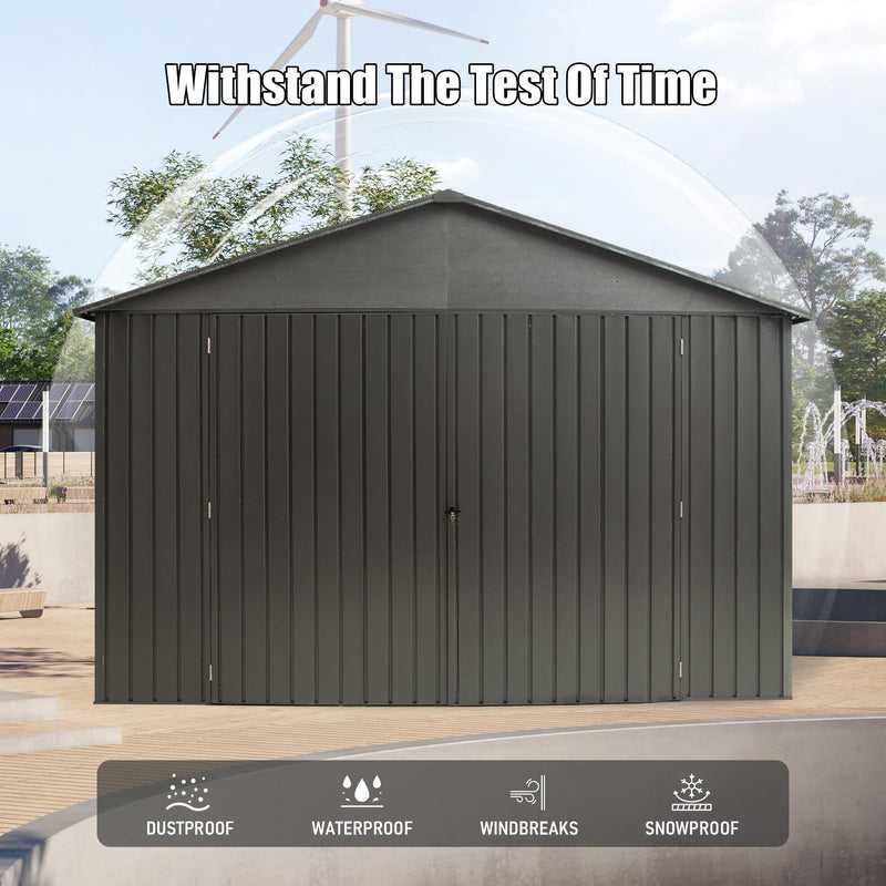 12x20ft Outdoor Metal Garage Shed by HouseOfZazla