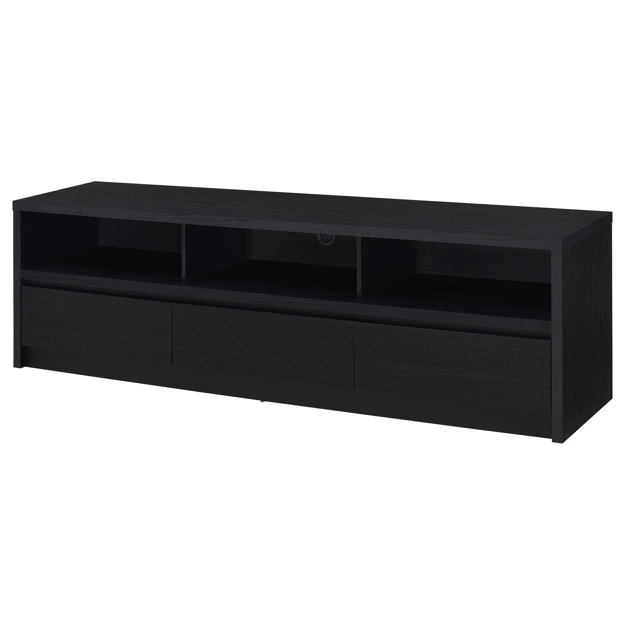 Rutland 78-inch 3-drawer TV Stand Media Console Black by Unique Piece Furniture