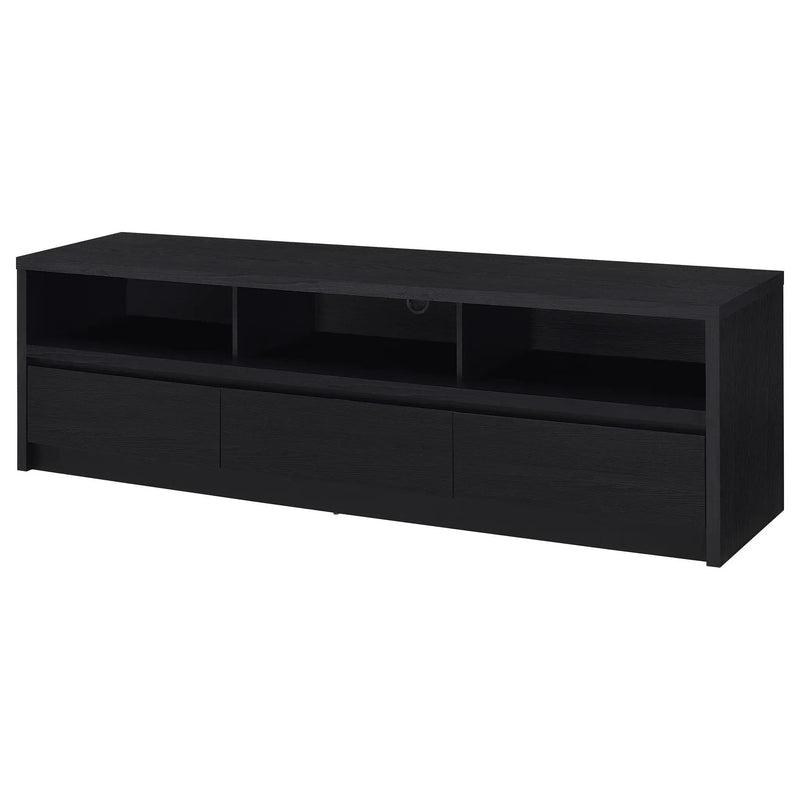Rutland 78-inch 3-drawer TV Stand Media Console Black by Unique Piece Furniture