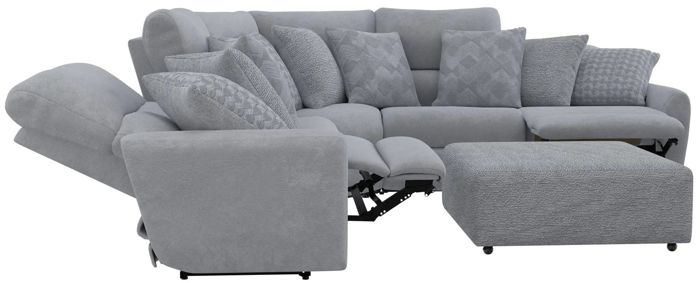 Majesty - Deep Seating Power Reclining Sectional And Ottoman by Unique Piece Furniture