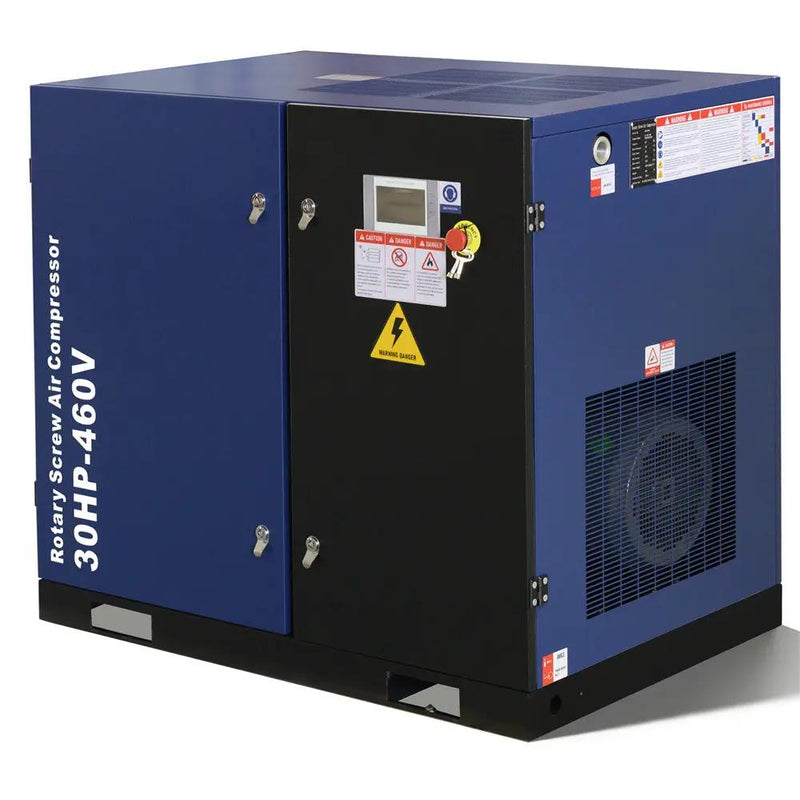 123CFM Rotary Screw Air Compressor, 30HP, 125PSI, 460V 3PHASE 60HZ by Chery Industrial