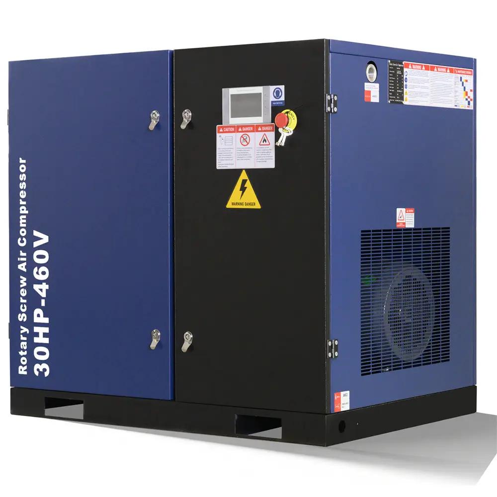123CFM Rotary Screw Air Compressor, 30HP, 125PSI, 460V 3PHASE 60HZ by Chery Industrial