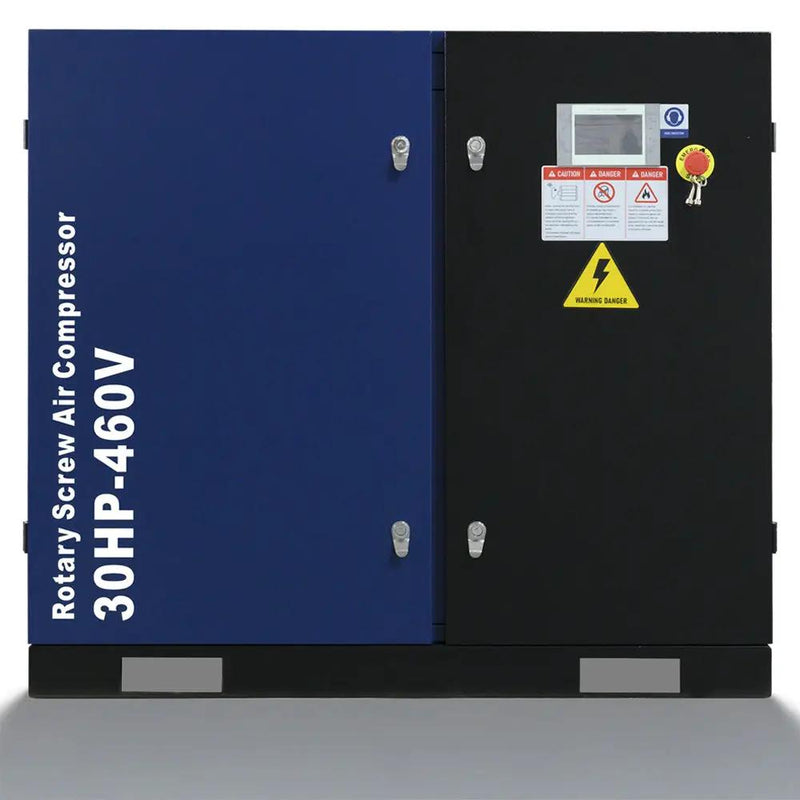 123CFM Rotary Screw Air Compressor, 30HP, 125PSI, 460V 3PHASE 60HZ by Chery Industrial