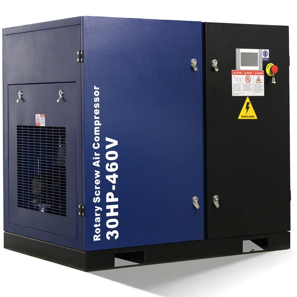 123CFM Rotary Screw Air Compressor, 30HP, 125PSI, 460V 3PHASE 60HZ by Chery Industrial