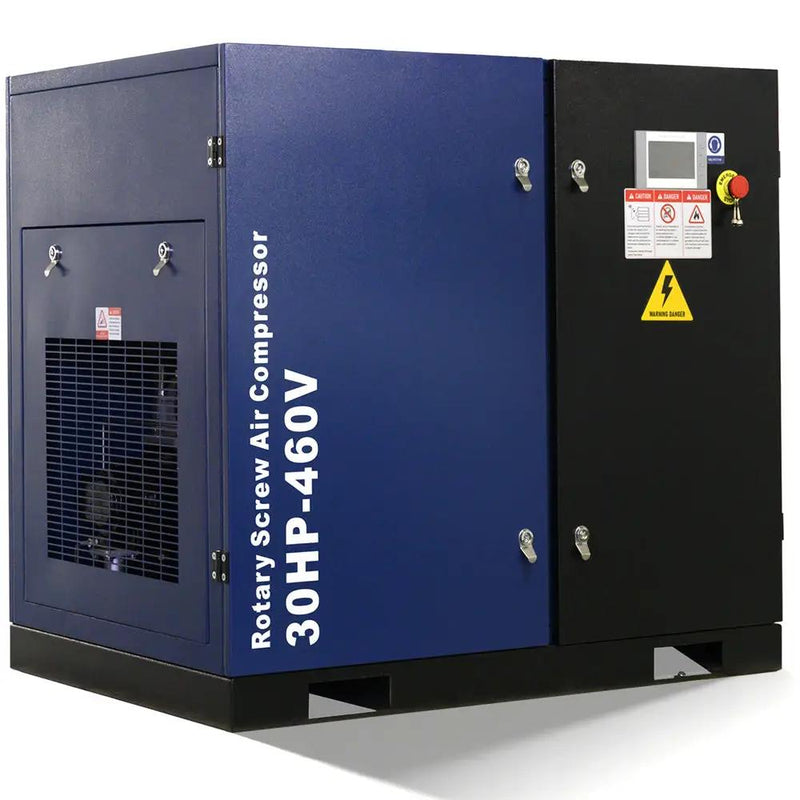 123CFM Rotary Screw Air Compressor, 30HP, 125PSI, 460V 3PHASE 60HZ by Chery Industrial
