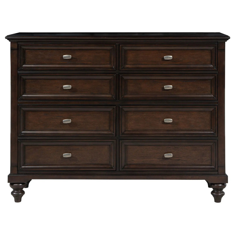 Berwick - 8 Drawer Dresser Cabinet With Felt Lined Drawers - Dark Oak by HouseOfZazla