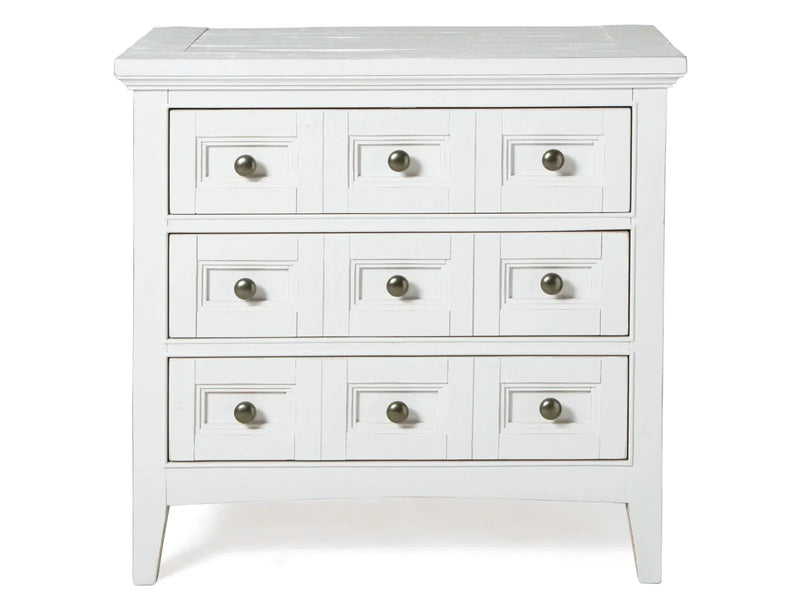 Heron Cove - Relaxed Traditional Chalk White Three Drawer Nightstand - Chalk White by Unique Piece Furniture