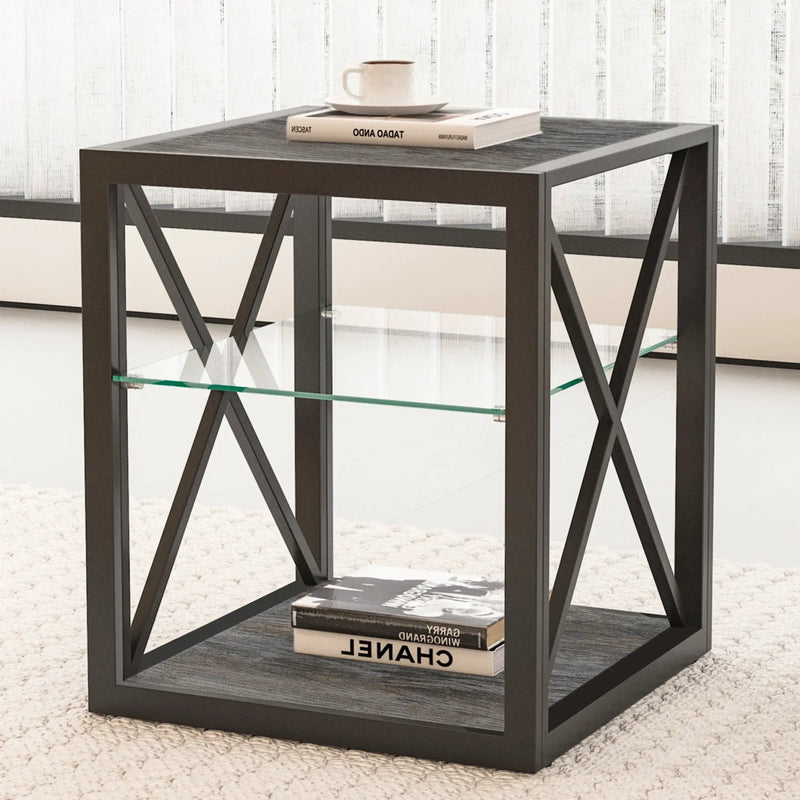 Set of 2 Modern End Tables for Bedroom & Living Room by HouseOfZazla