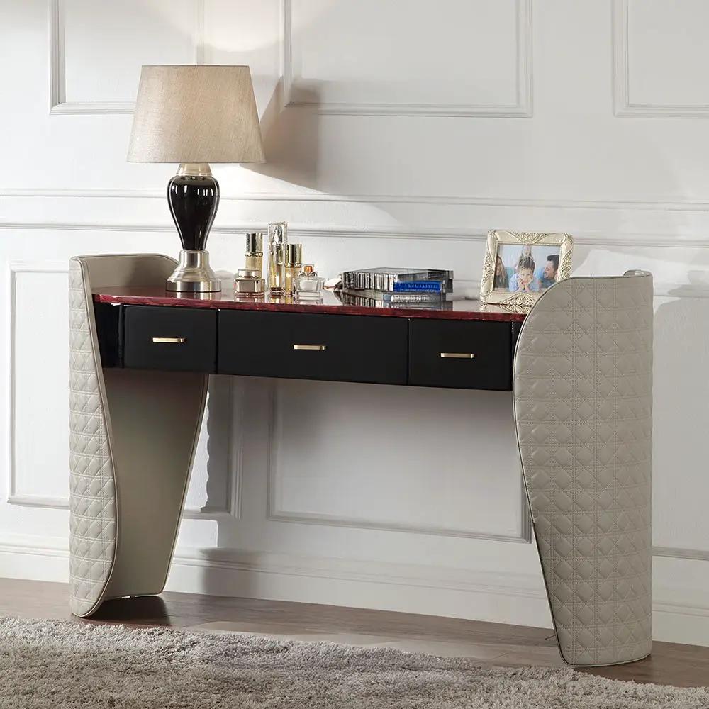 Jamonica - Vanity Desk - Gray & Dark Brown by Unique Piece Furniture