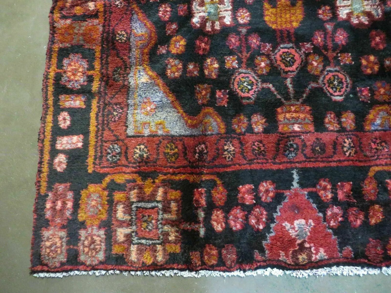 4' X 10' Antique Handmade Tribal Turkish Oriental Floral Wool Rug Organic Nice by Jewel Rugs
