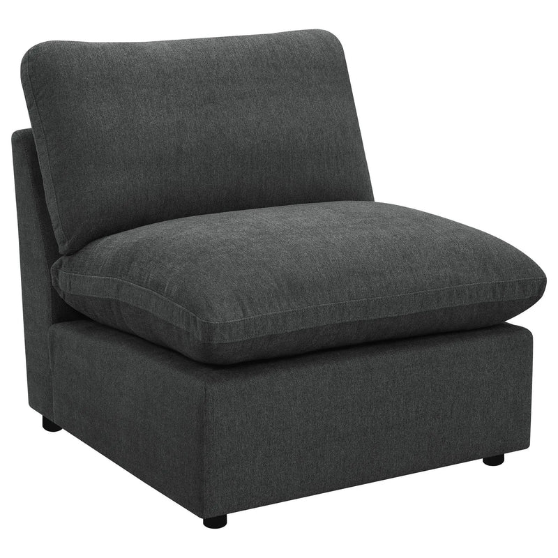 Collins Modular Armless Chair Dark Grey by Unique Piece Furniture