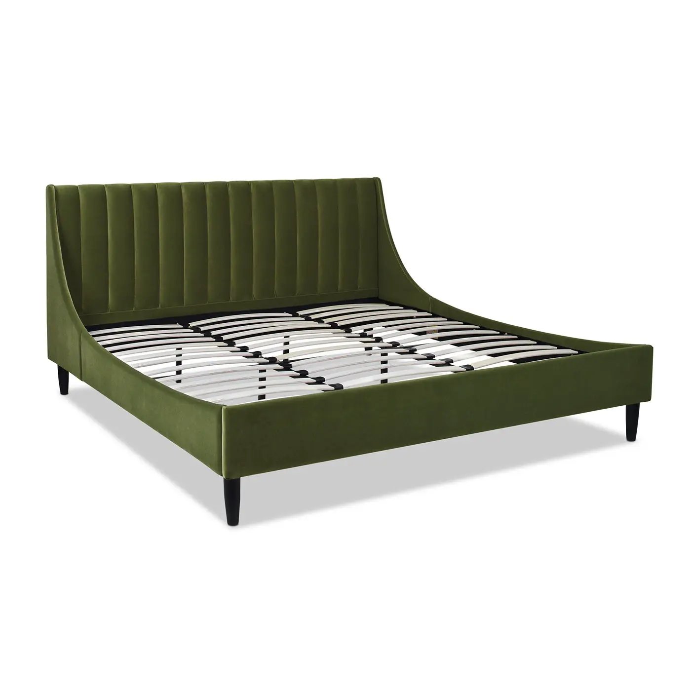 Aspen - Vertical Tufted Modern Headboard Platform Bed Set by HouseOfZazla