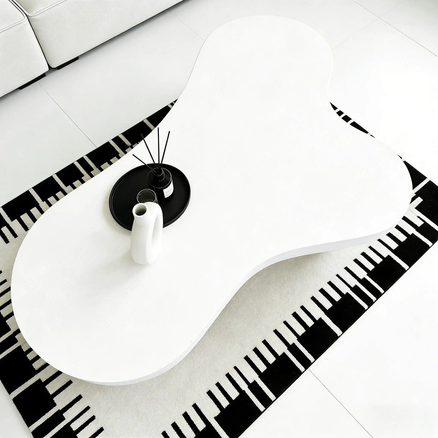Cloud Shaped Coffee Table With 3 Ball Legs For Living Room by HouseOfZazla